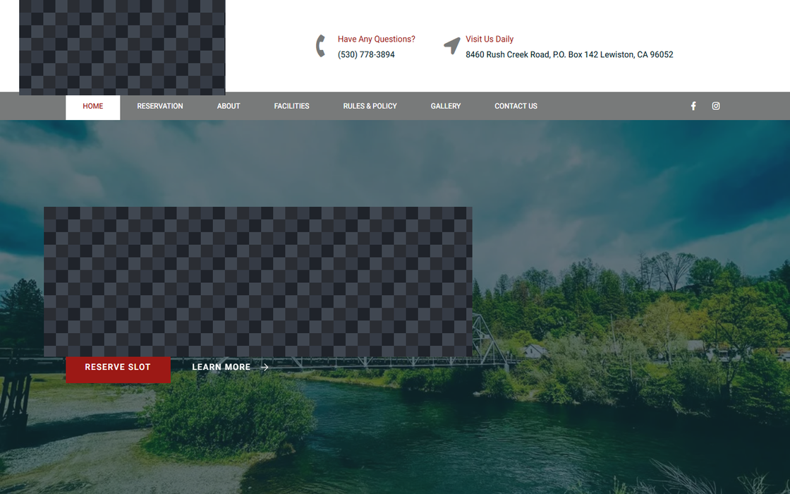 Heritage and local-history website screenshot - client identity redacted